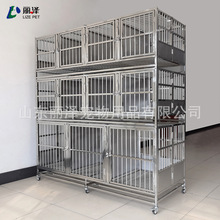 丽泽11间折叠宠物笼dog cage 不锈钢狗笼大型宠物子母笼大型犬