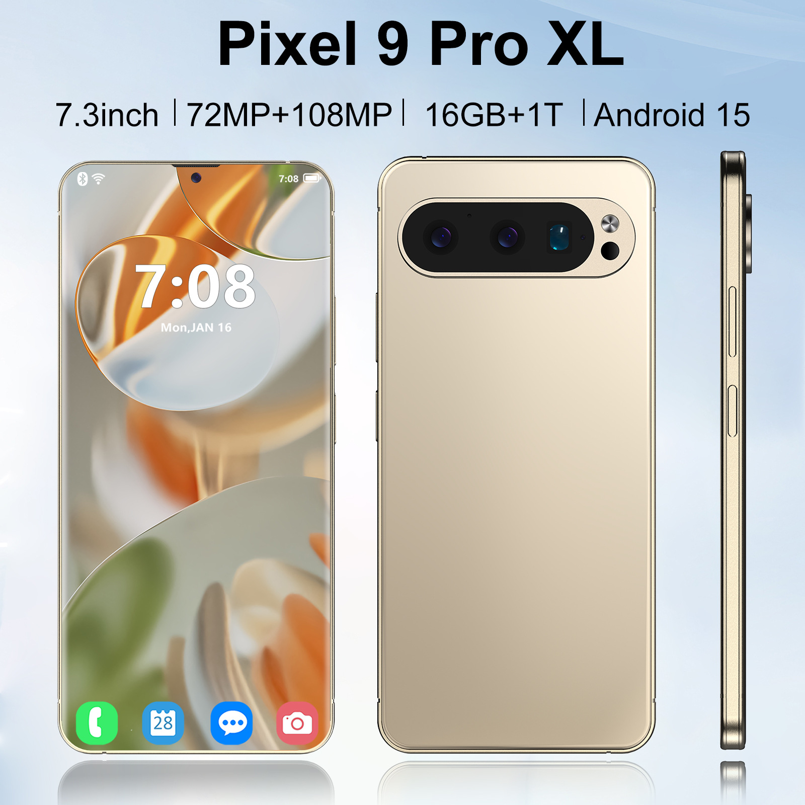 Pixel 9 Pro XL Cross-Border Smartphone 16+1t Android 7.3inch Large Screen Smartphone Source Manufacturer