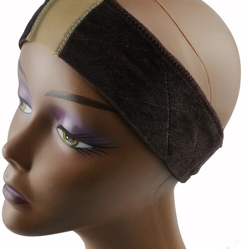 Lace Wig Band with Velcro Closure, Velvet Lace Wig Grip Headband