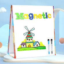 磁性三角白板定制双面可折叠擦写儿童画板办公写字板家用留言板