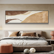 床头抽象装饰画壁画背景客厅侘寂风感主卧高级墙画墙挂画卧室大气
