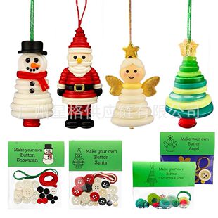 �羳DIY Button Snowman Ornament Kit ��Ȥ�}�Q�~���b��������b