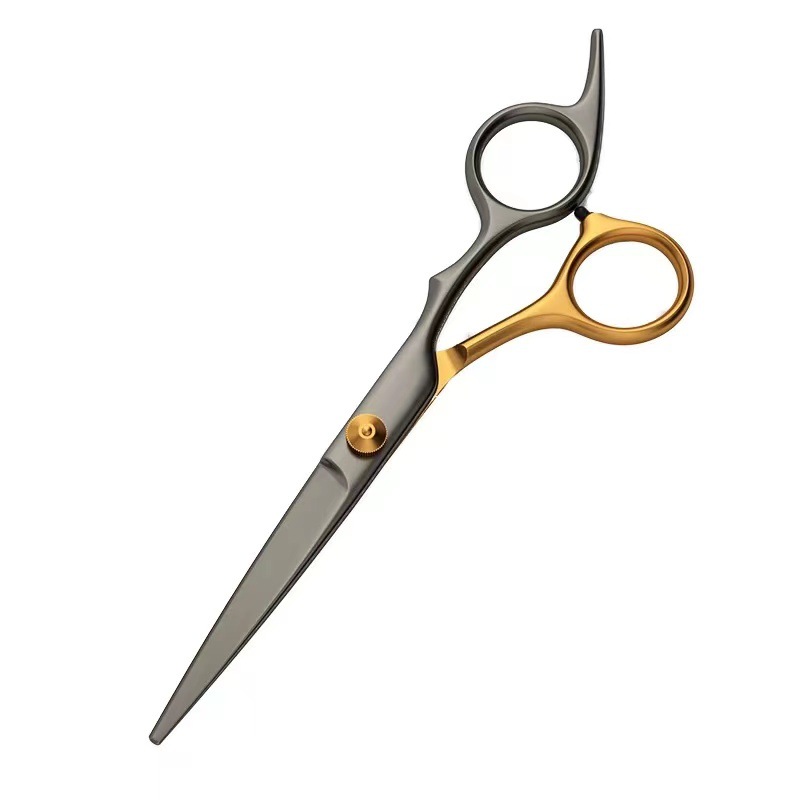 Fábrica fuente comercio exterior al por mayor tijeras de corte de pelo casero oro negro conjunto de tijeras de corte de pelo plana tijeras de dientes tijeras de corte de pelo delgado frange