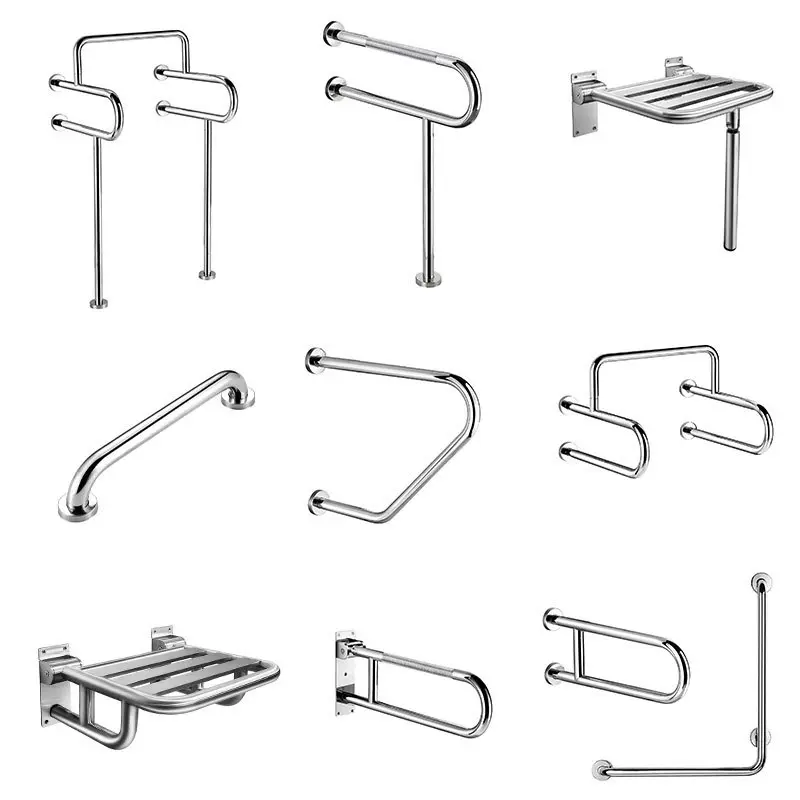 卫生间马桶扶手折叠老人残疾人浴室安全防滑无障碍把手栏杆不锈钢
