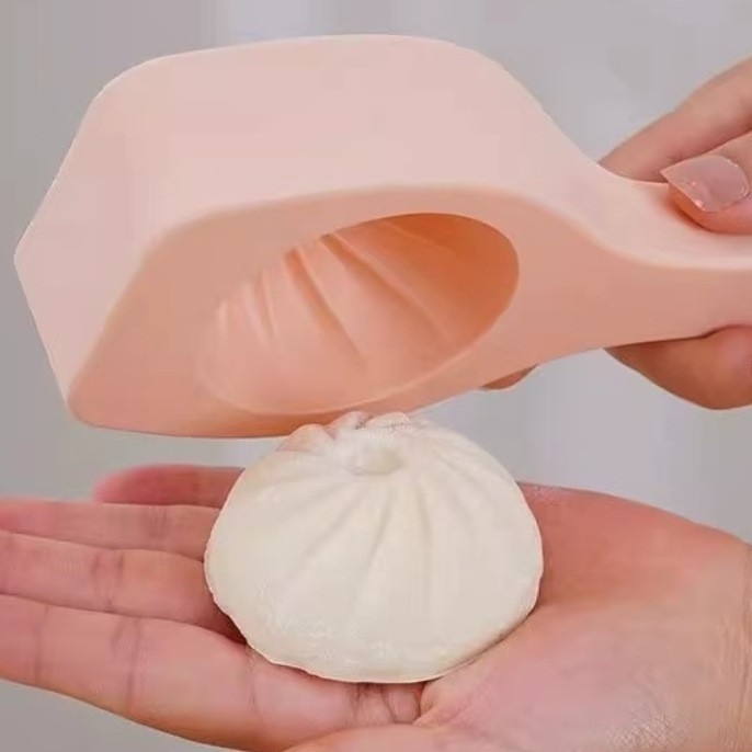 Molde de bollos al vapor hechos a mano, herramienta de bolsa de desayuno de patrón, molde de bollos al vapor, bolsa de verduras al vapor, herramienta de pastelería de pasta multifuncional