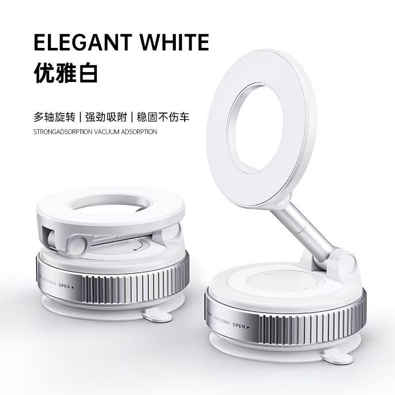 Magnetic phone holder, rotating car mount, universal vacuum suction base