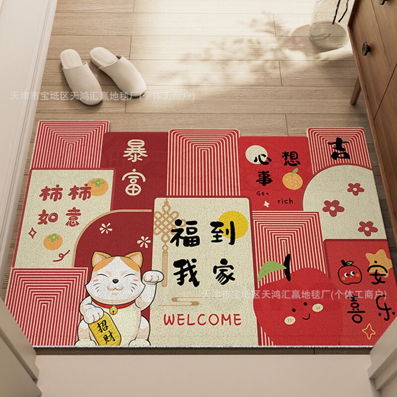 Entrance door non-slip silk ring floor mat entrance rub soil rub sand foot mat entrance entrance Entrance Hall cutting dirt-resistant mat