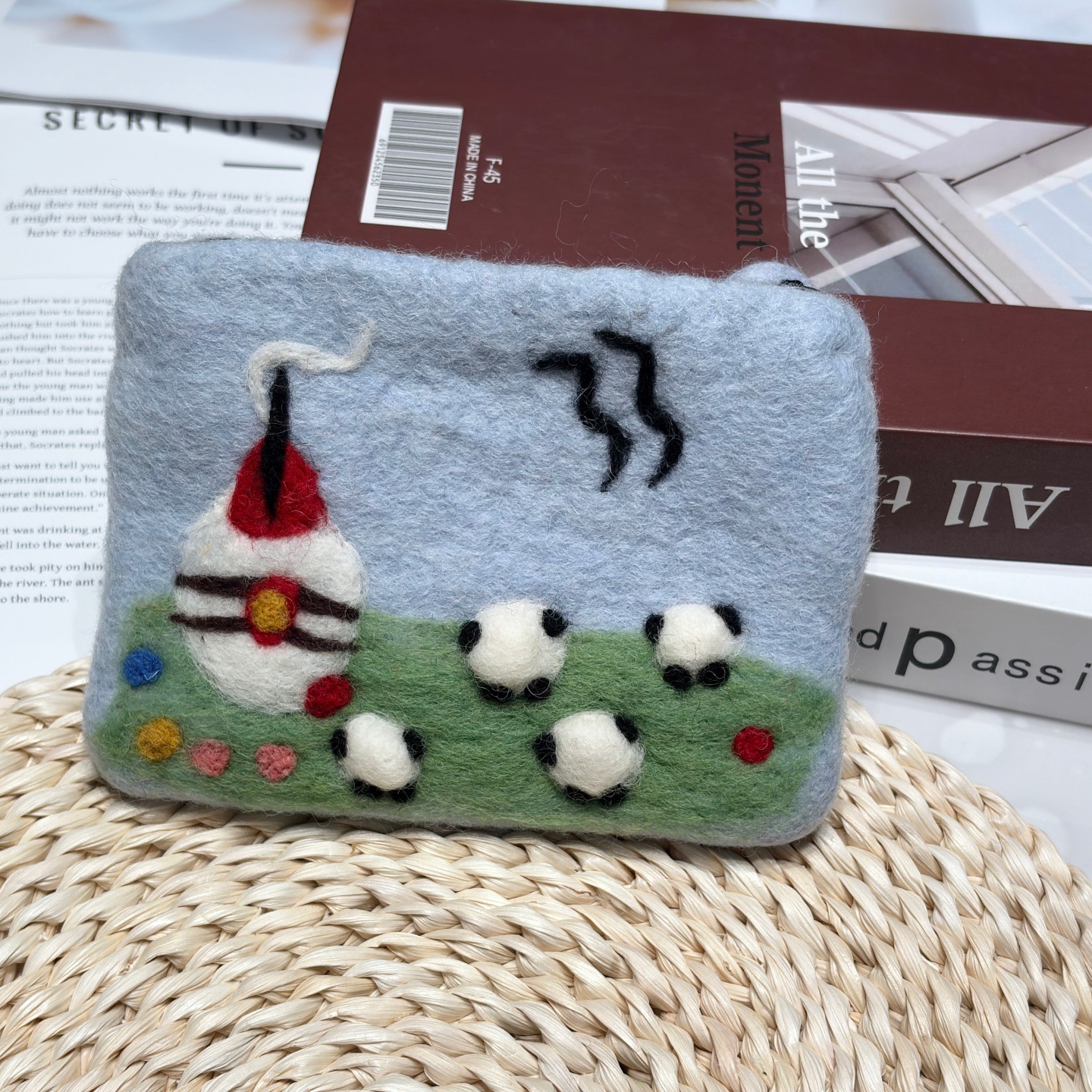 몽골 텐트 양털 동전 지갑