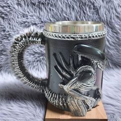 跨境新款Xenomorph Mug异形马克杯3D立体浮雕咖啡杯树脂工艺品