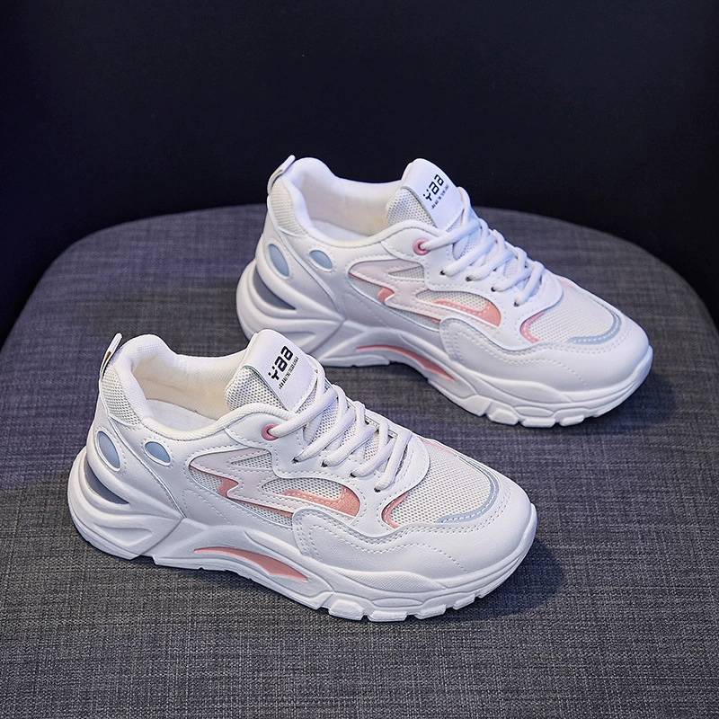 2024 весенняя новая корейская версия Daddy Shoes женские школьные универсальные кроссовки с толстой подошвой для спорта, женский уличный стиль, для отдыха 811-1