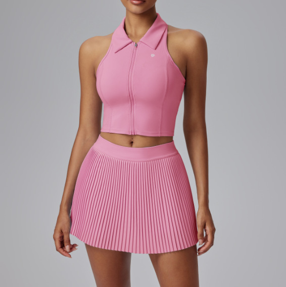 Golf transfronterizo juego de falda de tenis de bádminton anti-luz chaleco para correr al aire libre fitness dos piezas set