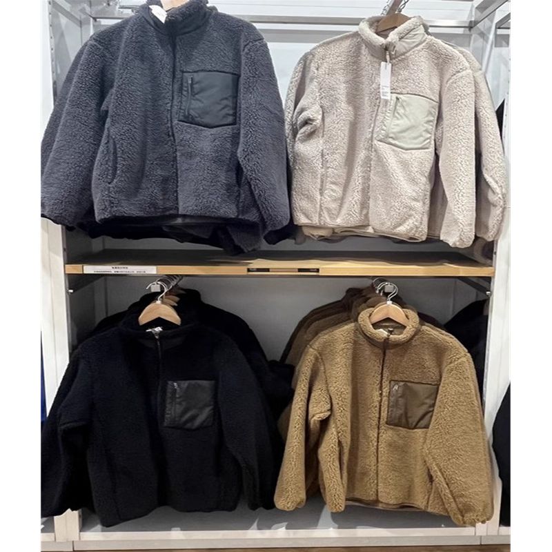 Japanese Order Dropshipping Autumn and Winter Windproof Fleece Jacket Unisex Patchwork Sweatshirt Jacket 460331