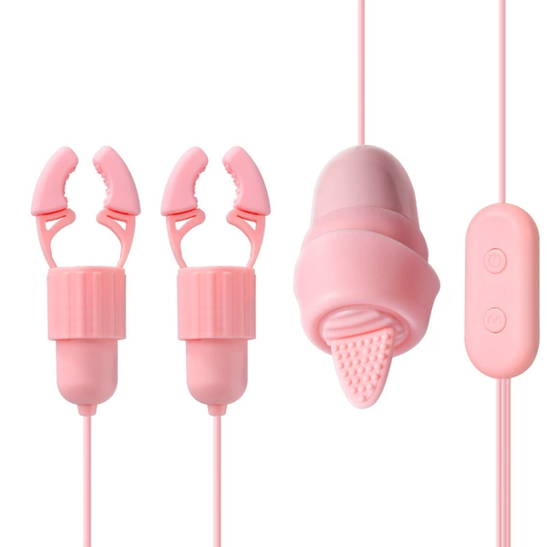 USB type (breast clamp + tongue licking egg) bag