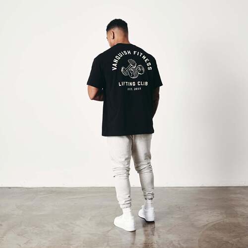 VQ sports fitness style short-sleeved large size t-shirt men's running casual cotton European and American hip-hop workout clothes dropshipping