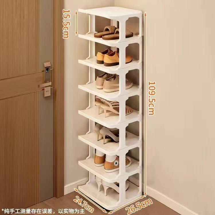Tiktok-Style Shoe Rack for Entryway, Simple Multi-Layer Household Sturdy Small Apartment Entry Shoe Cabinet Dormitory Space-Saving Plastic