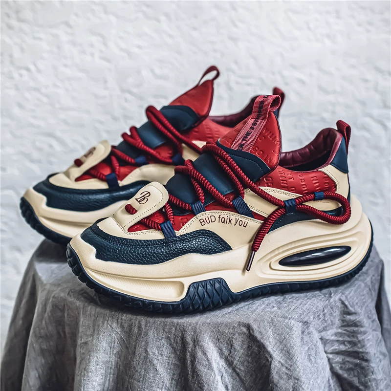 Мужская обувь весной на открытом воздухе бег износостойкое дно для увеличения спортивной обуви