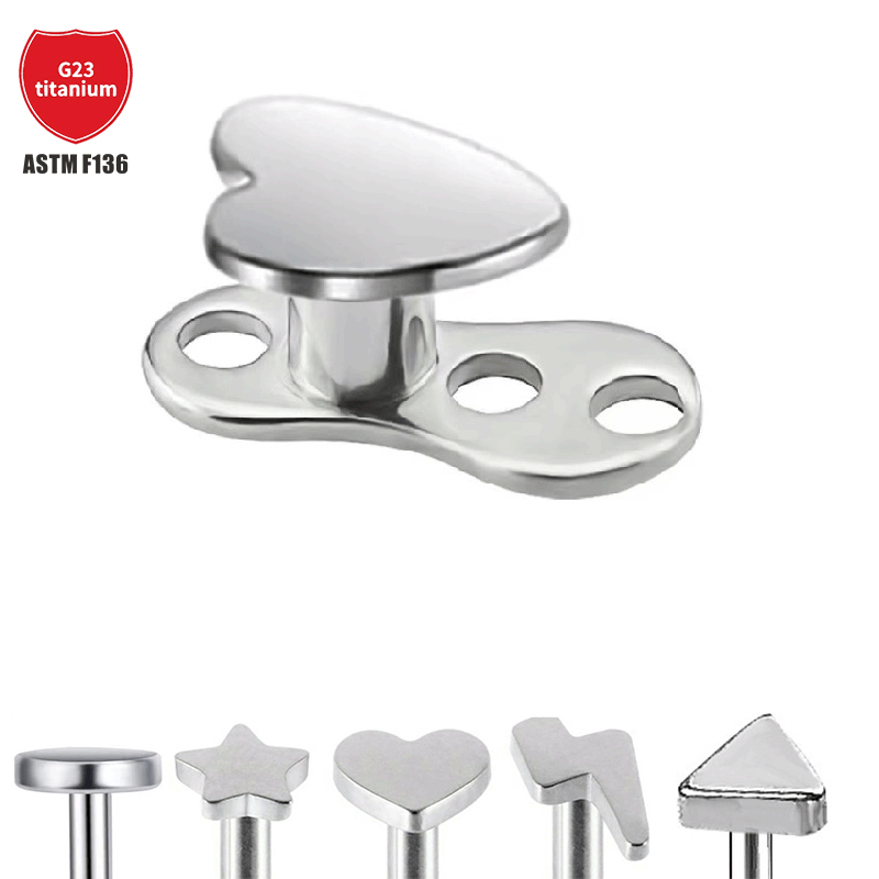 Pointed titanium steel lip stud product view