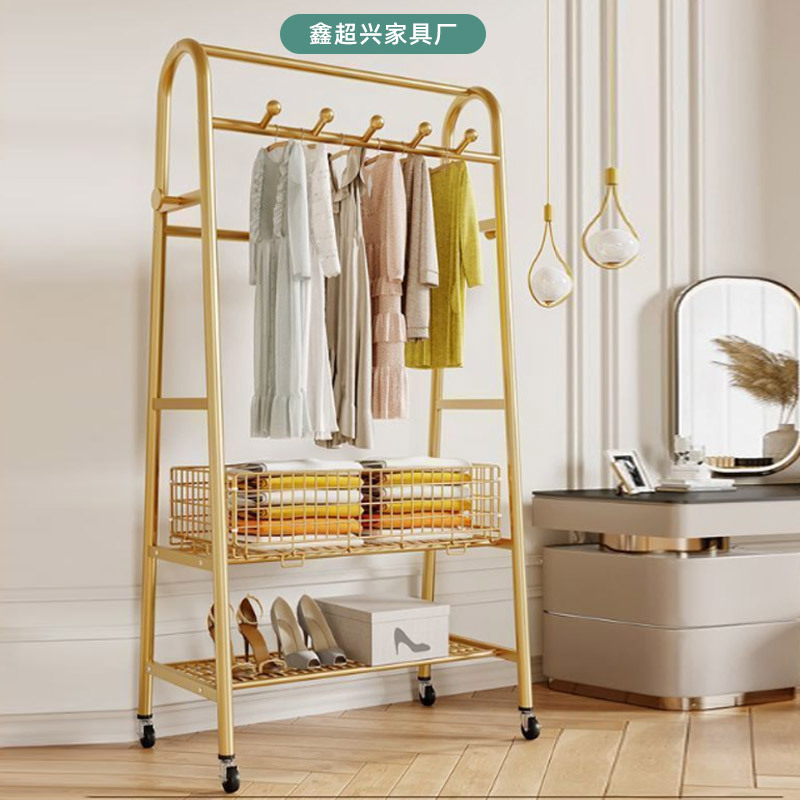 Clothes Rack Floor-Standing Bedroom Household Clothes Rack Clothes Hanger Storage Clothes Rod Storage Coat Rack Storage Rack