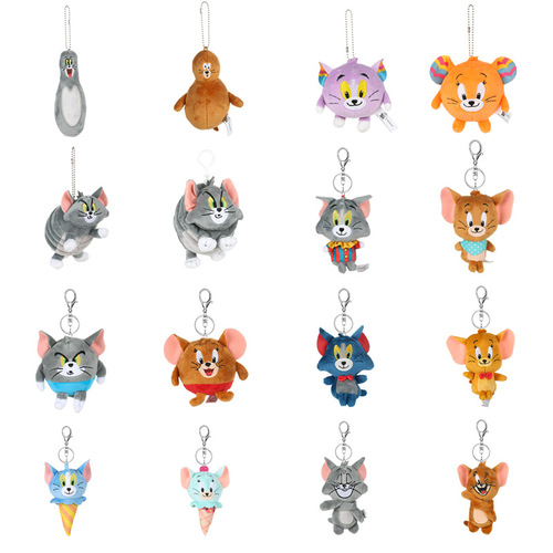 Genuine Tom and Jerry Tom Cat Jerry Mouse Transformation Series Plush Dolls Doll Pendants Cute Cartoon Pendants