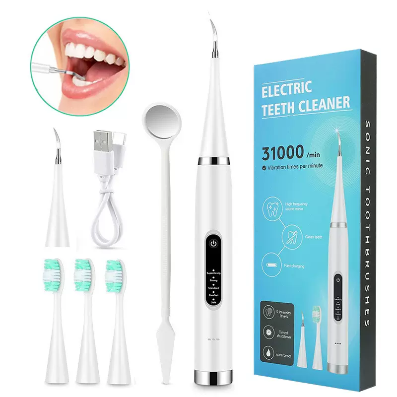 便携式新款电动洁牙器跨境去垢家用牙齿护理仪二合一洗牙器批发