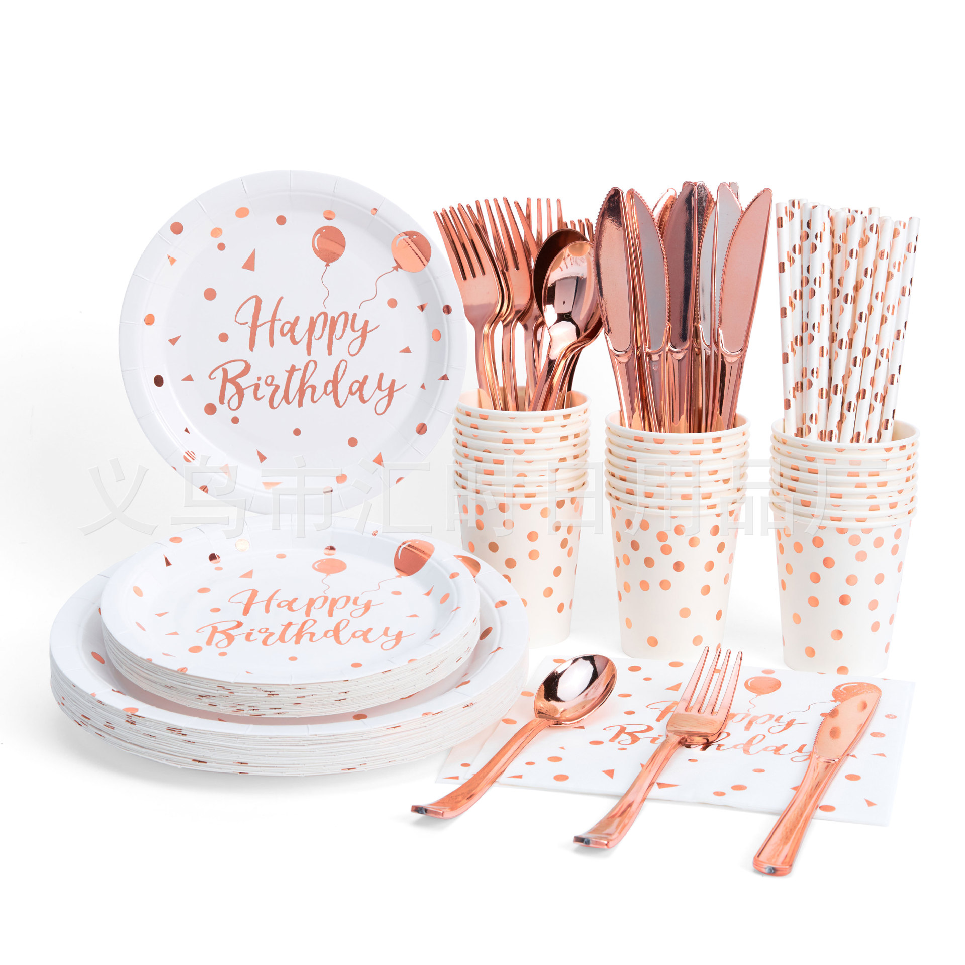 화이트 로즈 골드 풍선