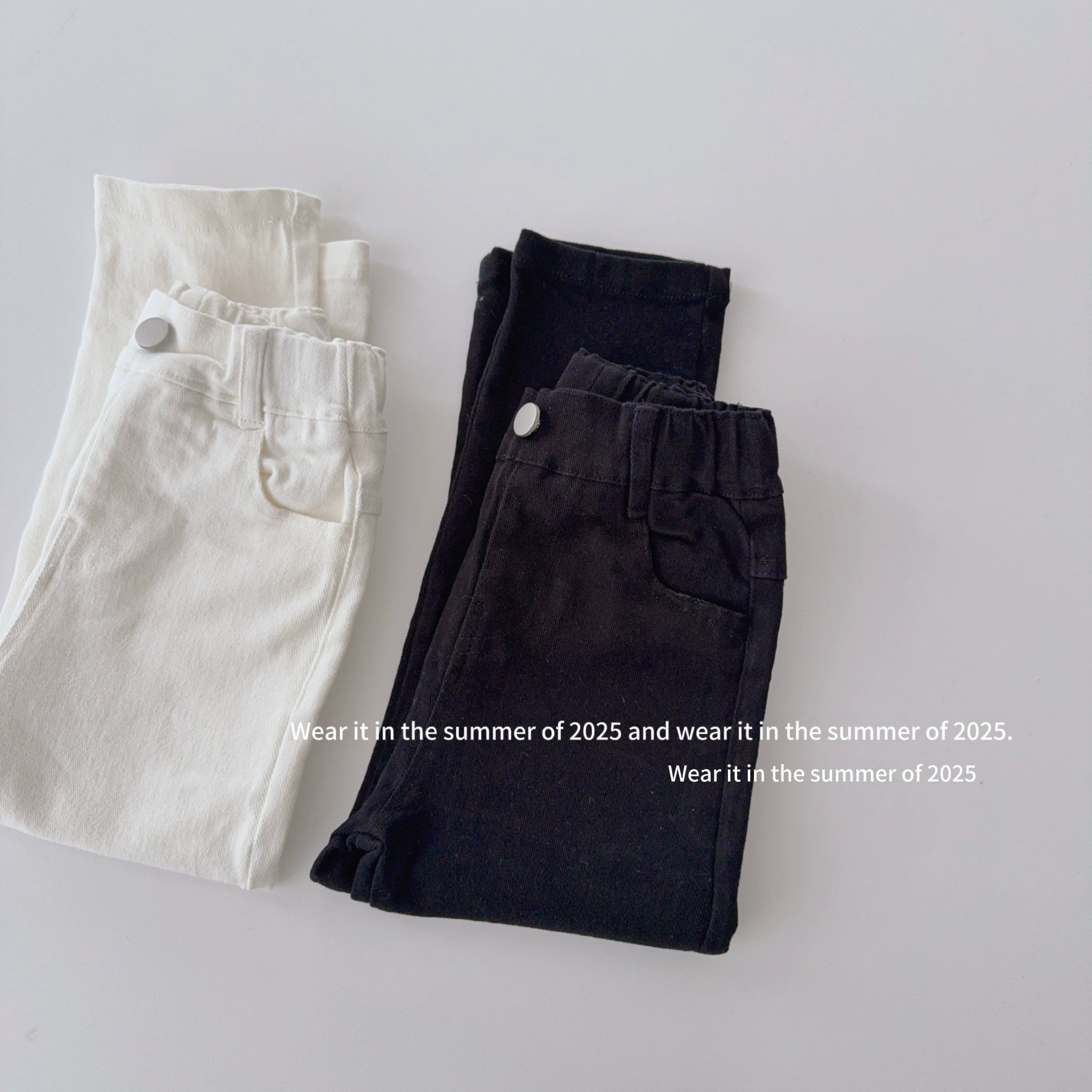 Летние весенние эластичные брюки, детский карандаш, slim fit