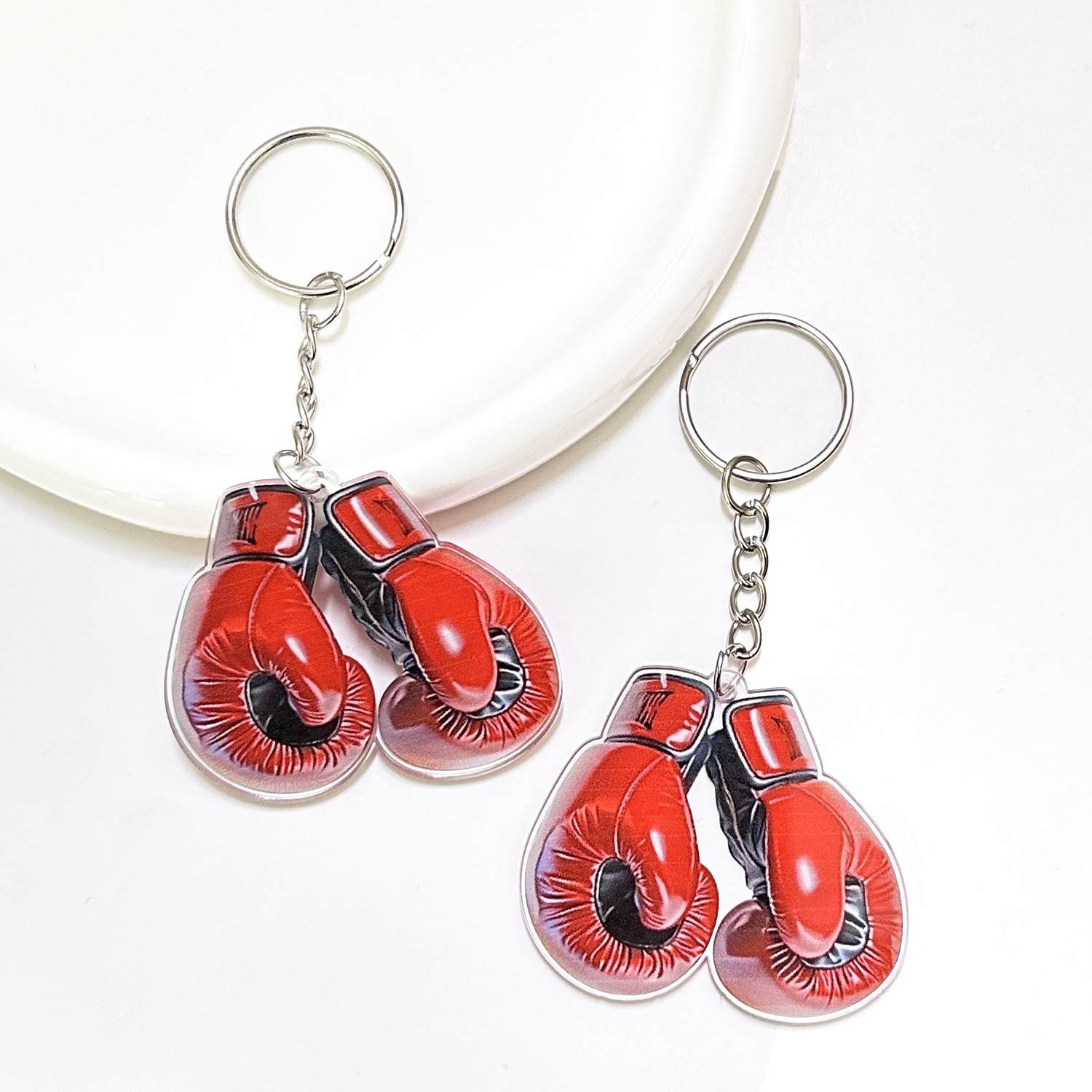11g Weight Keychain Classification Korean Style Fist Arylic Unisex Keychain