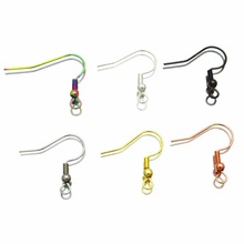 外贸饰品不锈钢带珠弹簧耳钩316/304问号勾时尚百搭diy耳饰配件