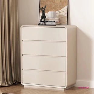 Solid Wood Chest of Drawers, Simple Modern Bedroom Chest of Drawers, Eight Drawers, Cream Style Bedside Storage, Living Room Storage Cabinet, Complete