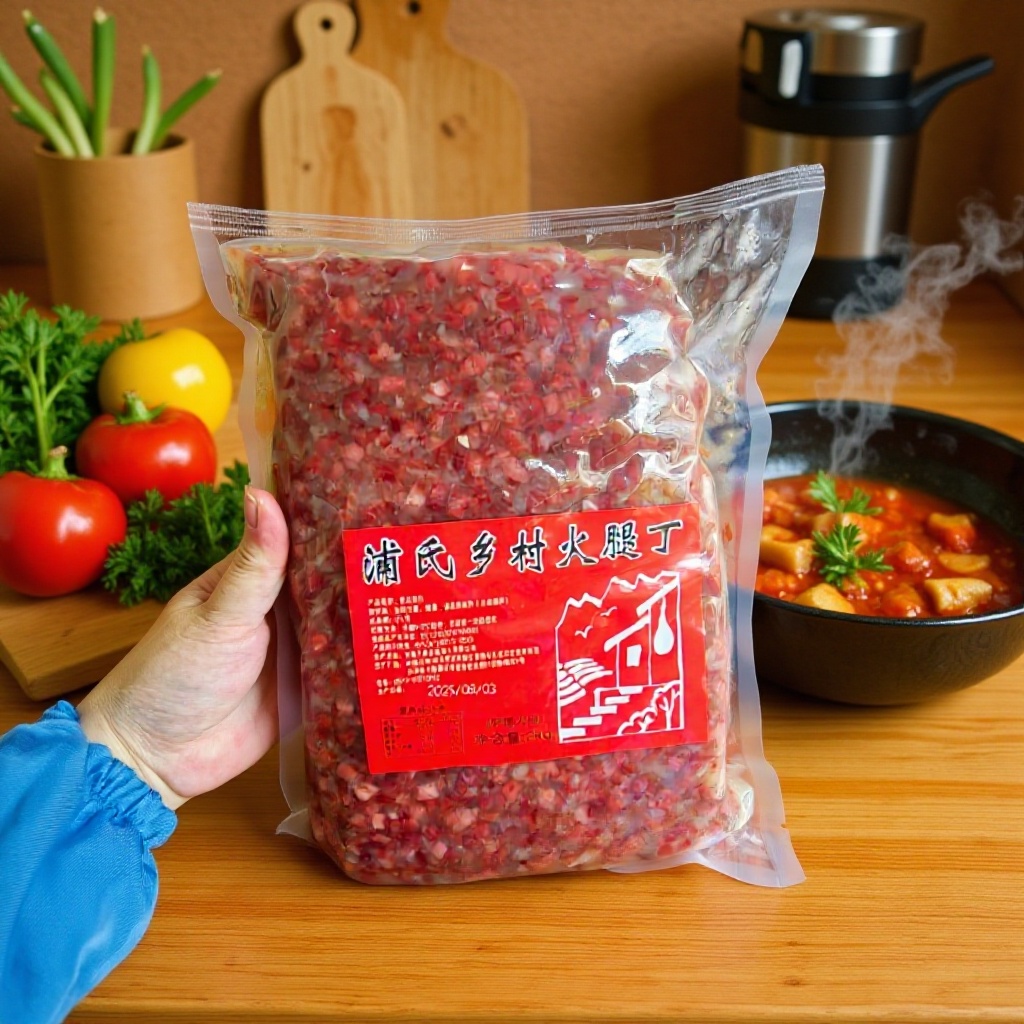 宣威火腿丁宣威云腿馅10斤云南火腿馅料云腿馅料中秋月饼馅料
