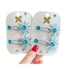 Cute children's hairgrip for princess, nail sequins, hair accessory, with snowflakes