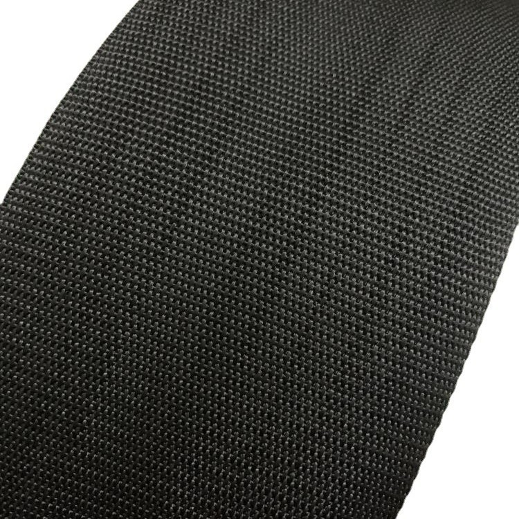 Ventas directas de la fábrica 10cm ancho negro polipropileno PP grano cinta en stock suministro mochila Correa vinculante image 6