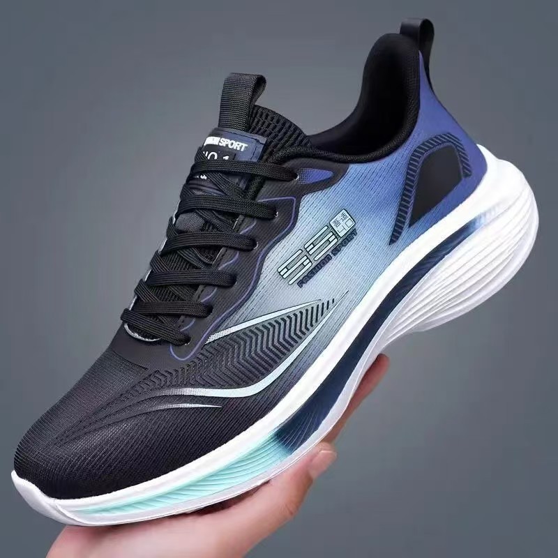 Men's Shoes Spring and Autum Mesh Breathable Shoes Casual Shoes Ultra-Light Sports Shoes Soft Sole Non-Slip Shock-Absorbing Student Running Shoes