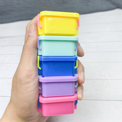 Miniature dollhouse storage box, cute children's pretend play DIY plastic box, simulated convenience store props