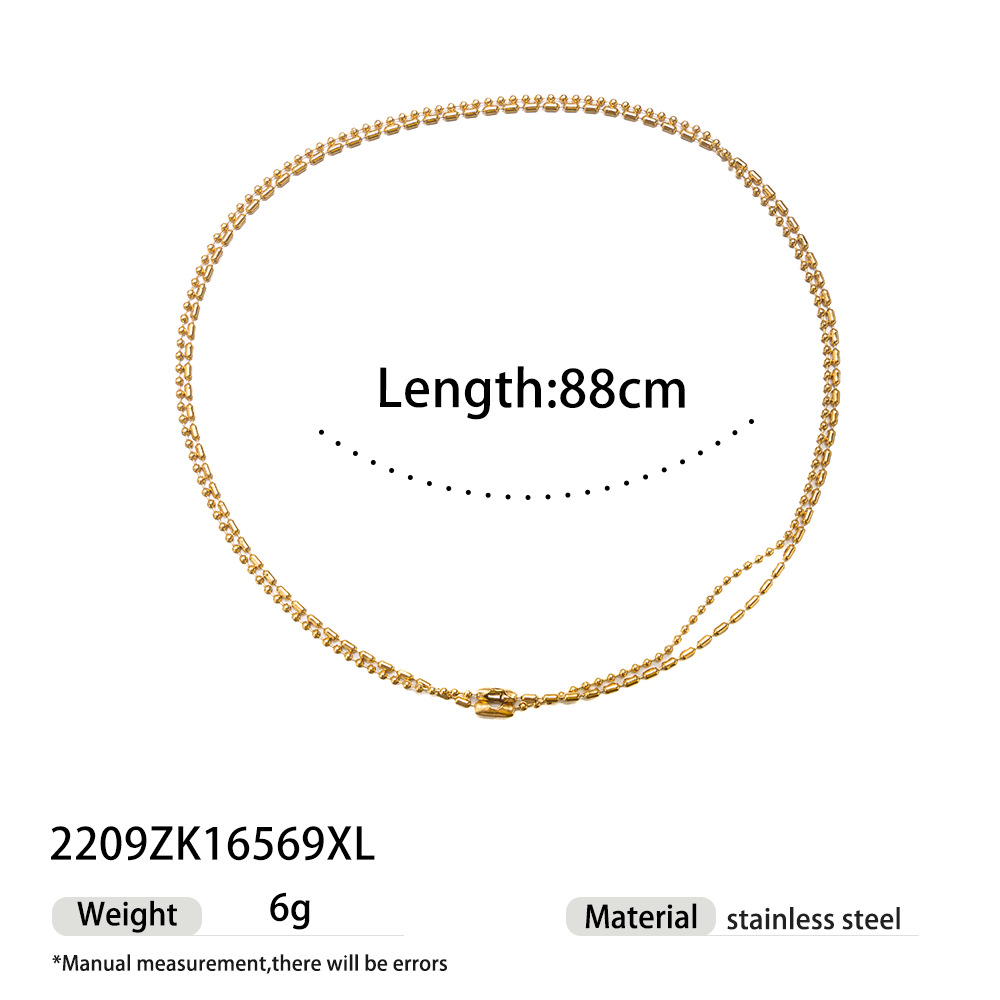 Taena collar de acero de titanio europeo y americano apilado con sentido de alta gama moda para mujer cadena de clavícula minimalista joyería explosiva transfronteriza al por mayor