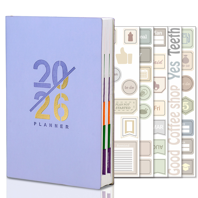 亚马逊2026日程本一日一页A5周计划本烫金自律打卡本工作效率手册|undefined