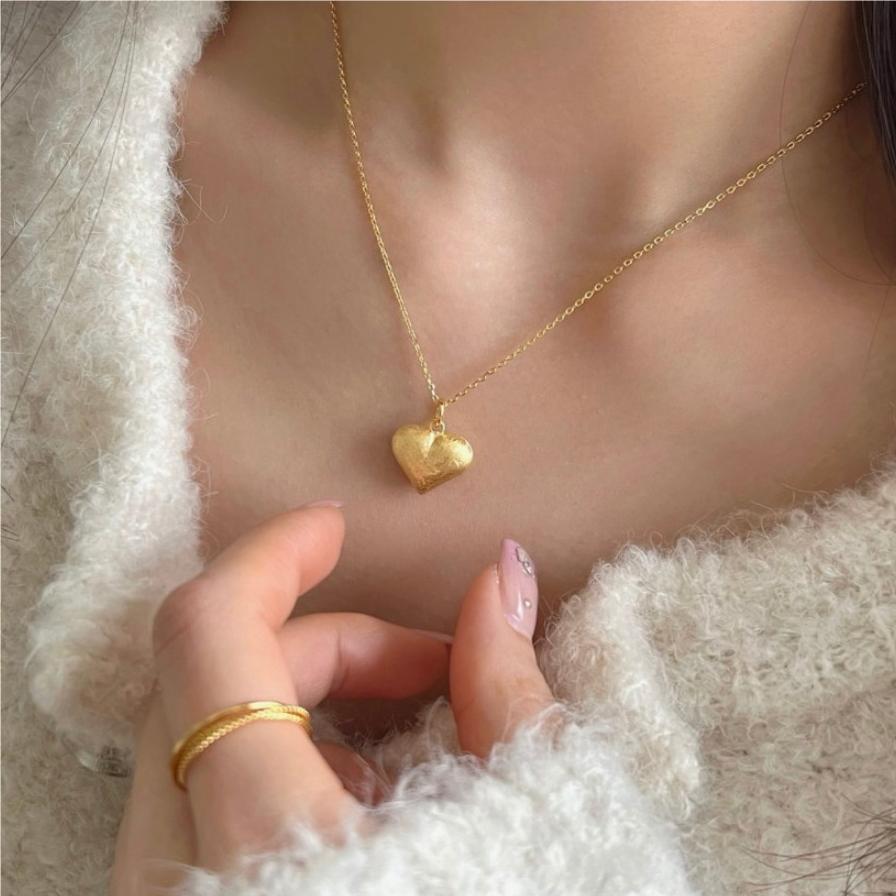 12g Weight Pendant Necklace Classification 1 Pair Quantity Daily Occasion 925 Sterling Silver Material Heart Shape Pattern Women'S Gender Simple Style Style 925 Sterling Silver Heart Shape Pendant Necklace 4