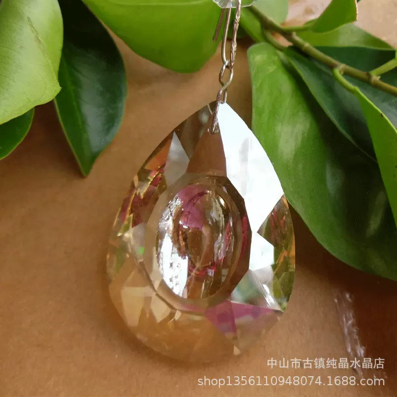 水晶球灯饰龙眼枫叶客厅窗帘吊坠八角珠帘工艺品婚庆背景舞台挂帘