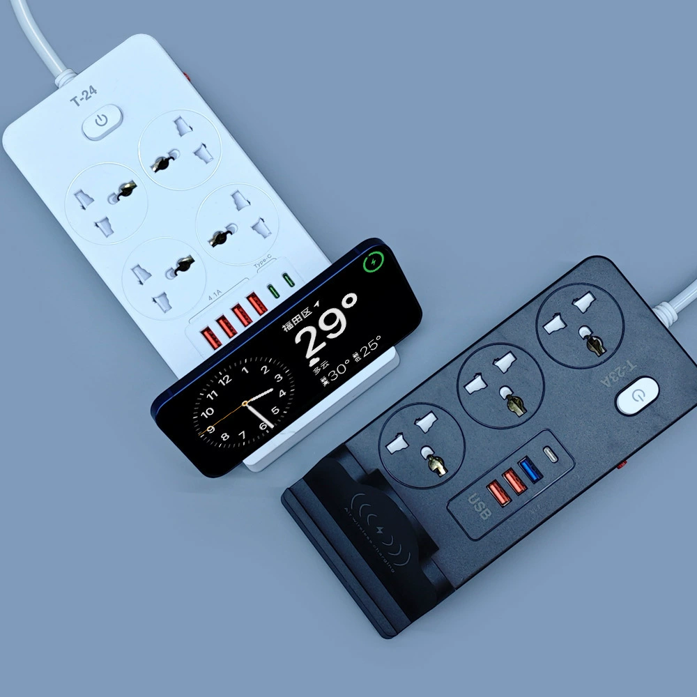 Многофункциональная встраиваемая розетка с USB, монтажная панель с отверстиями для проводки, настенная/офисная панель с беспроводной зарядкой