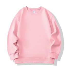 春秋款男女童圆领长袖卫衣宽松校服打底衫中大童纯色衣服学生运动
