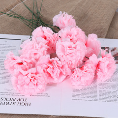 仿真單支康乃馨 母親節教師節禮物仿真花絹布配件假花 批發零售