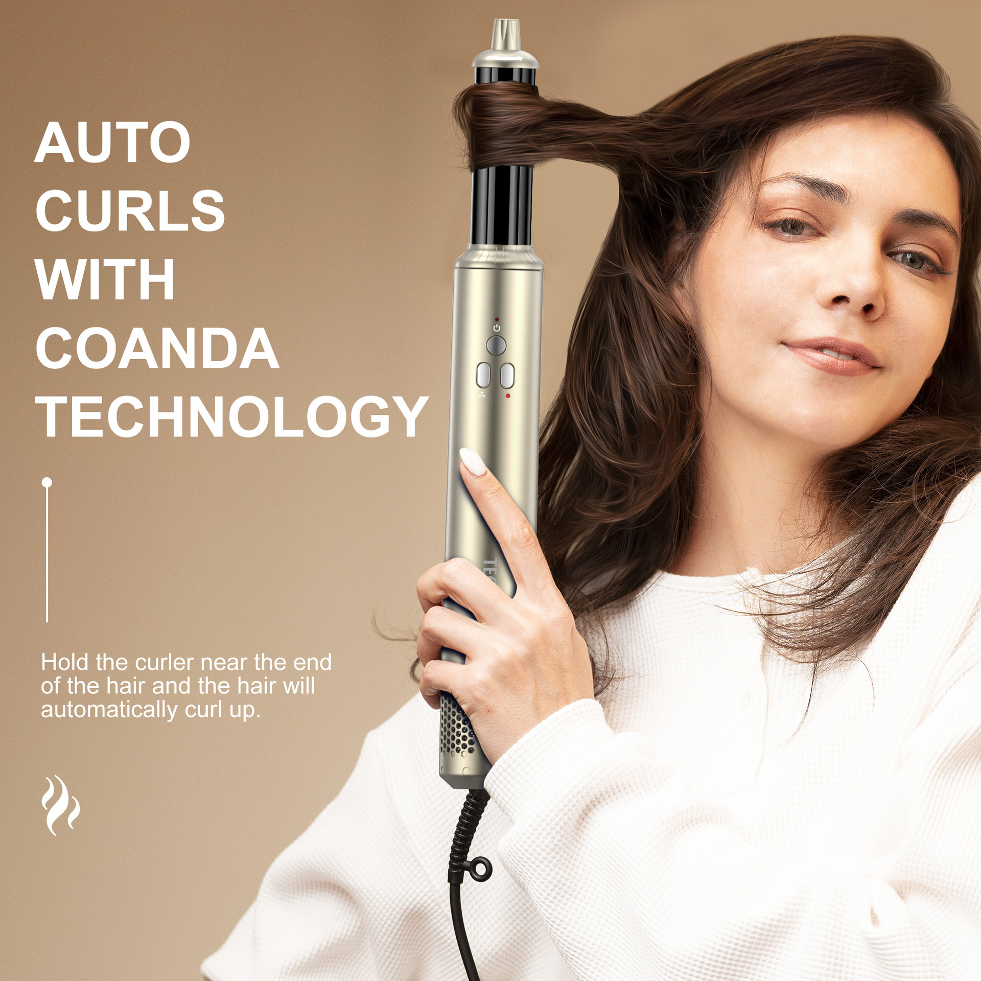 De ALTA VELOCIDAD DE SEIS en uno de succión automática del pelo peine de aire caliente multi-funcional de peinado del pelo rollo recto de doble propósito secador de pelo rizador de pelo image 3