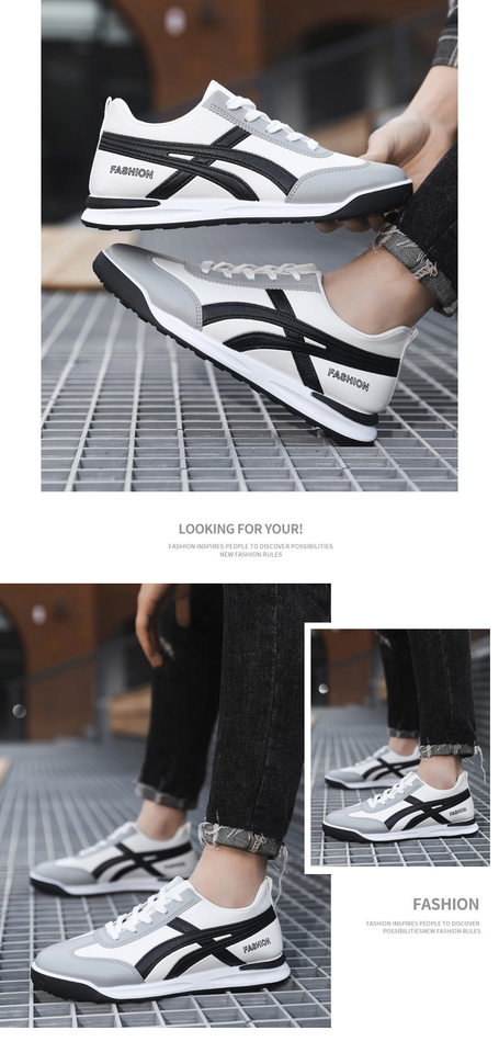 Giày nam kiểu Forrest Gump cổ thấp, sneaker vải phối màu, đế cao su, thoáng khí, phong cách Hàn Quốc — 101 Da Nam - Xanh Quýt [Hộp], 101 Da nam - Xám [Hộp], 101 Da nam - Đen [Hộp] chi tiết 10