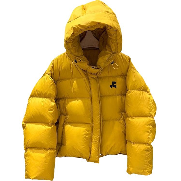 2024冬の女性の短い帽子がダウンジャケットを厚くした韓国版のゆるいパン服のデザイン感刺繍のコート