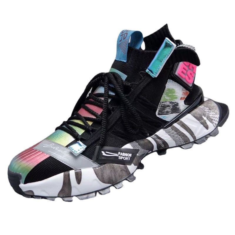 Sporty Knitted Sock Sneakers Image 2