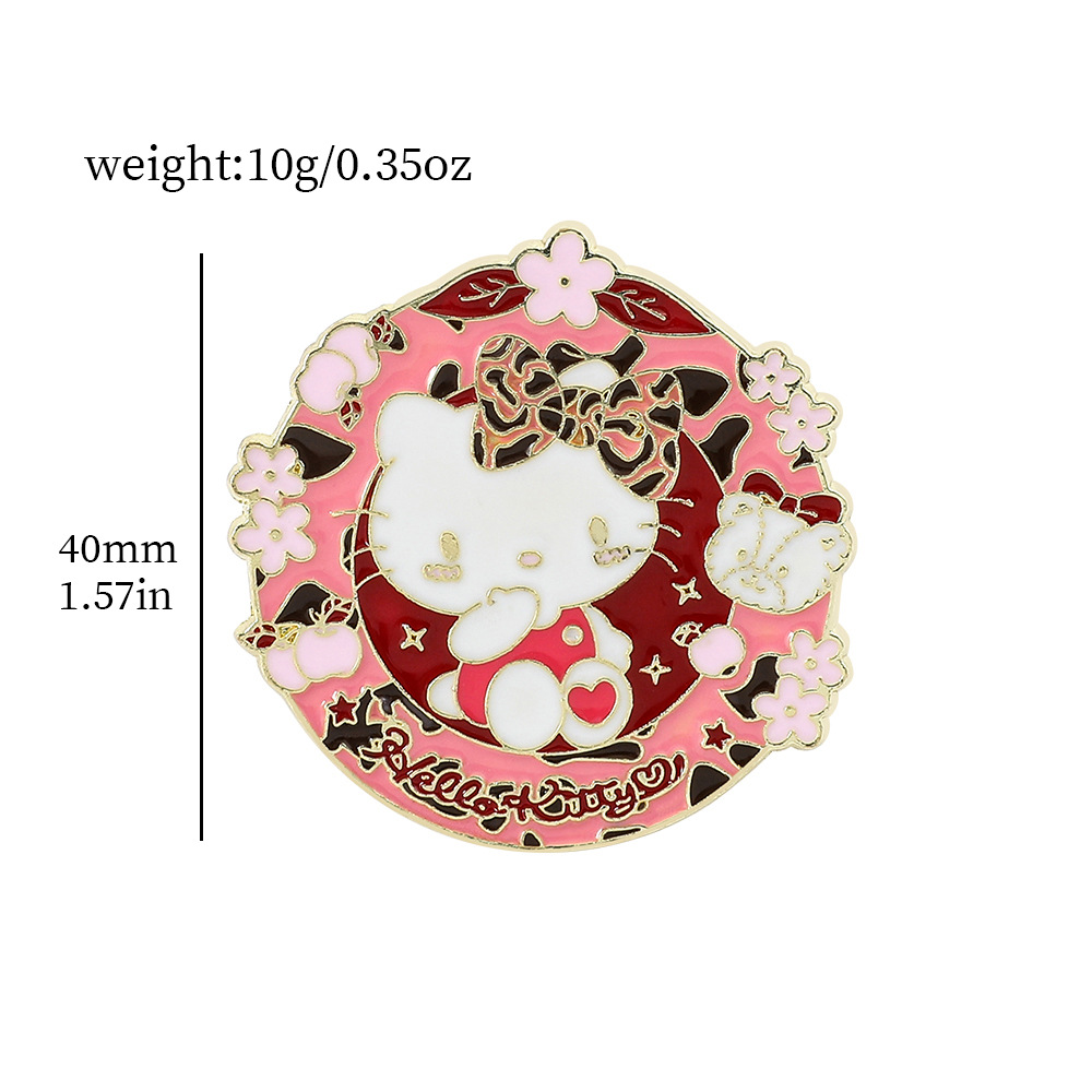 Venta caliente cien Sanrio serie de metal broche de dibujos animados coolomi Yugui perro KT gato todo-fósforo de moda insignia