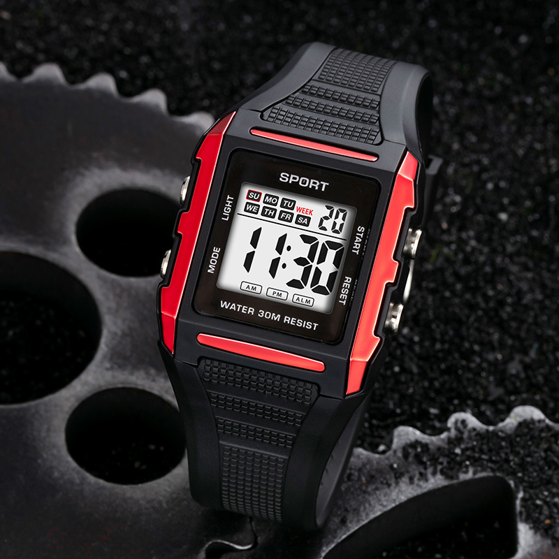 Tendencia de estudiantes al aire libre ocio cronometrador electrónico alarma multifuncional juvenil reloj electrónico de luz nocturna al por mayor