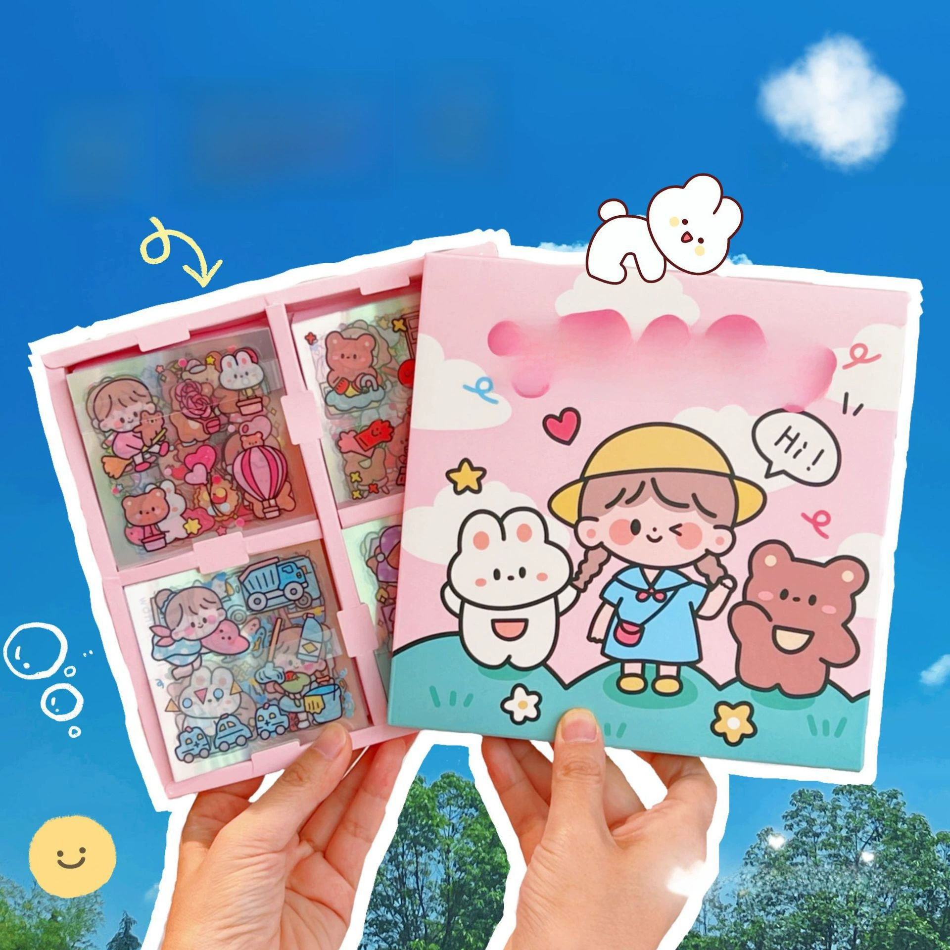 Sticker腾亿优品, набор мультфильмов, наклейки, планировщик