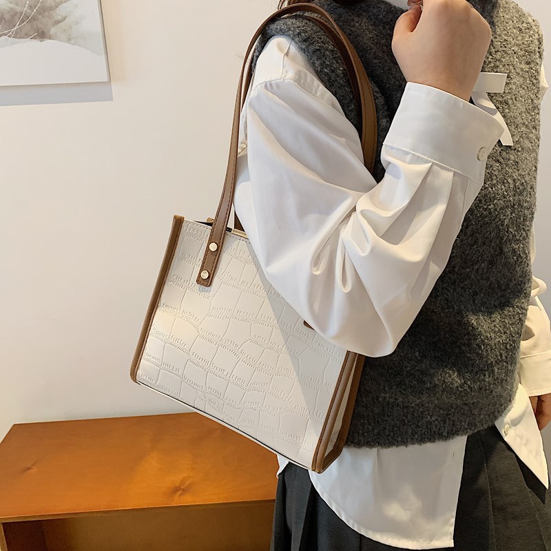Tendencia extranjera de gran capacidad 2025 retro nueva moda moda bolso de viaje de moda cocodrilo bolso de hombro para mujeres