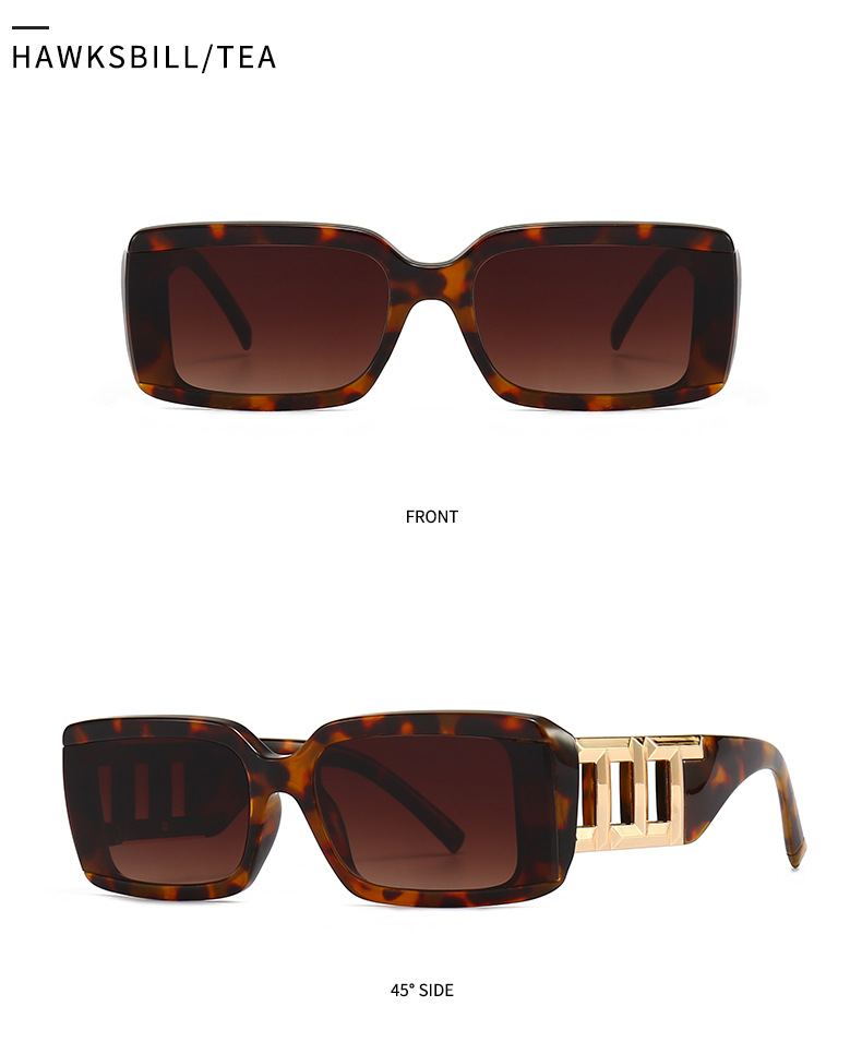 UV400 Protection, Resin Lens Material Square Glasses Style Travel Occasion Square Pattern Basic Square UV400 Protection Resin Square Patchwork Full Frame Women's Sunglasses